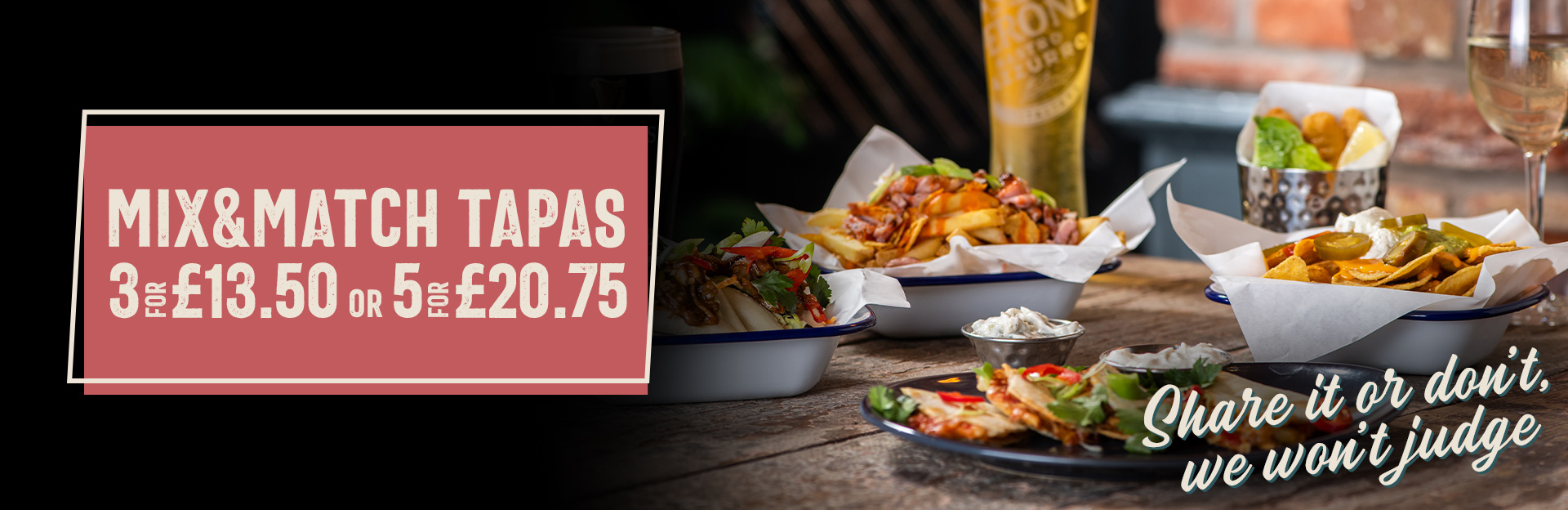 Mix & Match Tapas at The Headingley Taps